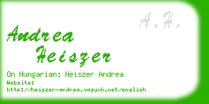 andrea heiszer business card